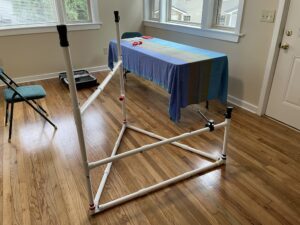 The Tri-Booth Memo being assembled.